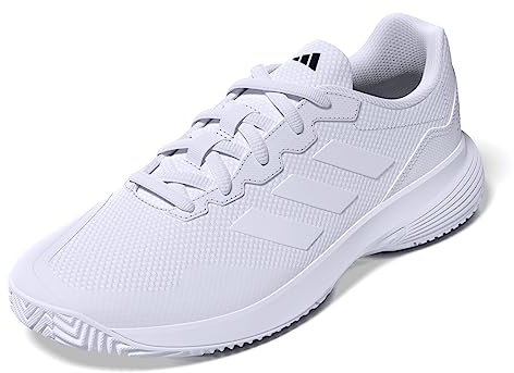 adidas Herren Gamecourt 2.0 Tennis Shoes, FTWR White/FTWR White/Matte Silver, 45 1/3 EU