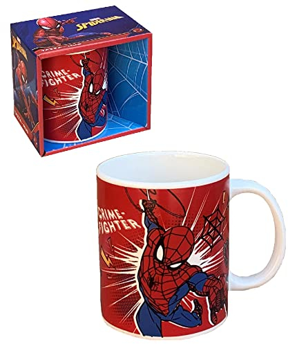 CARTOON Tasse en céramique, Spiderman, Marvel, tasse tasse, 350 ml, en boîte