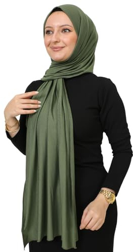 Prien Foulard Hijab Pour Femme, Robe De Priere, Bonnet Moderne En Jersey Doux, Turban Musulmane Turque, Abaya De Prière Haut De Gamme, Cadeau Omra, Ensemble Hijab (Kaki)
