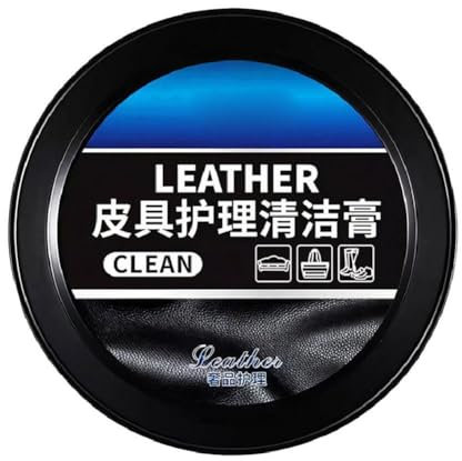 Pasta de limpieza de cuero para sofá, artículos de cuero, limpieza sin agua, eliminación de manchas, pasta de lavado H9r2, pasta multiusos