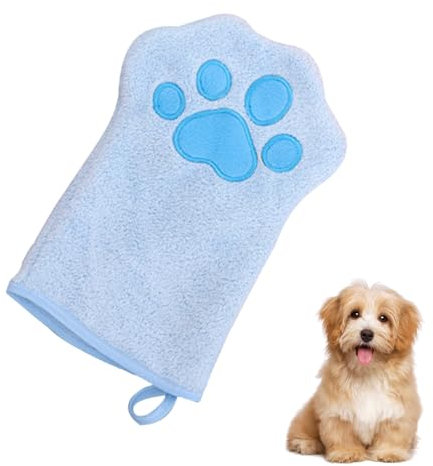 LUYANFX Hundehandtuch Extra Saugfähig Katzen Handtuch Hund Handschuhe Haustier Badetuch Dog Towel Schnell Trocknend für Kleine und Mittelgroße Haustiere, 22 x 15 cm