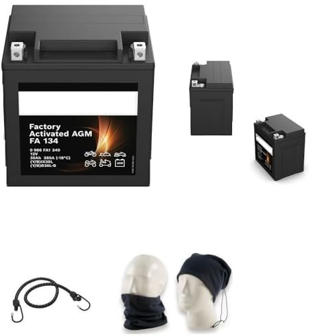 Compatible avec H Arley D AVIDSON FLTRXS Road Glide Custom Special 1690 Anno 2015 al 2016 Batterie Moto YIX30L YB30L-B FA134 Gel SLA PRÊTE À l'emploi ET AU Montage 30AH 12V 166X126X173MM CCA 385