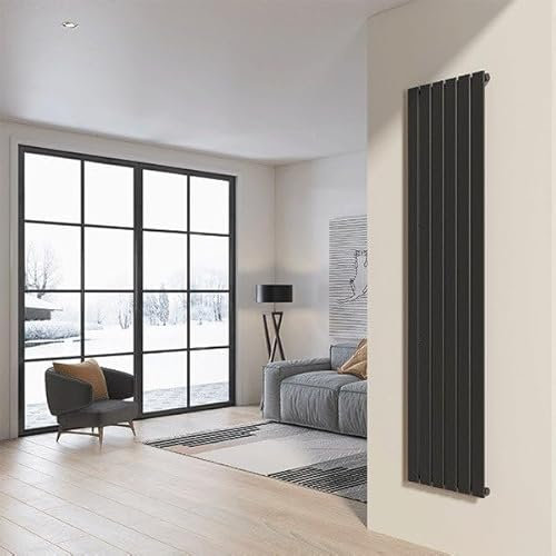 Radiatore da design a piastre 200x45 cm termoarredo verticale a tubi piatti LUCCA Grigio Opaco
