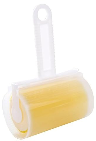 Asyduey Quitapelusas Ropa Lavable Pelo Rodillo Adhesivo Reutilizable PortáTil Removedor de Pelo para Mascotas Rodillo Adhesivo,Amarillo