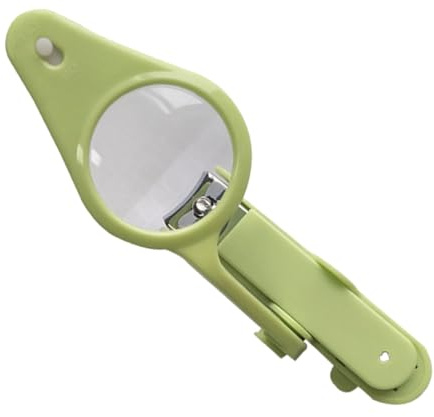 minkissy Cortaúñas para Bebés Portátil Verde Luz y Lupa, Herramienta Segura y Conveniente Cuidado Delicado de Uñas de Recién Nacidos y Adultos