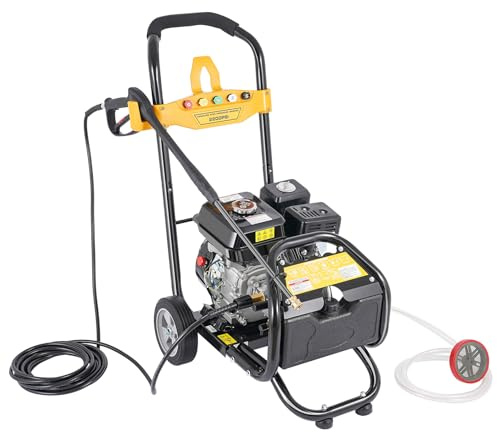 7,5 PS Hochdruckreiniger 3400RPM Benzin Profi Dampfstrahler multifunktional FläChenreiniger für Reinigung von Erde, Pflanzen und Fahrzeugen