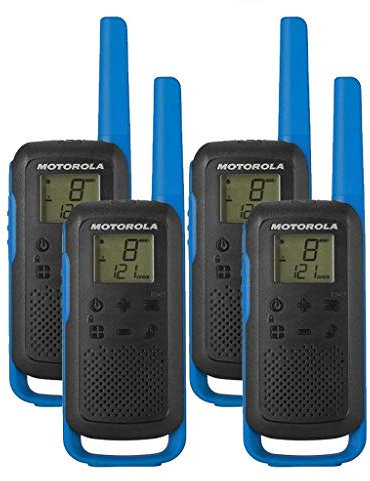Motorola TLKR T62 PMR446 2-Way Walkie Talkie Radio - Blue (Quad)