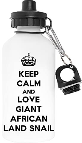 Keep Calm And Love Giant African Land Snail Pollutant Free White Water Bottle Aluminium For Outdoors