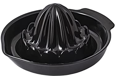 BranQ - Home essential Zitruspresse aus Tritan, BPA-freier, Schwarz, Maße: 13 x 14,5 x 7 cm