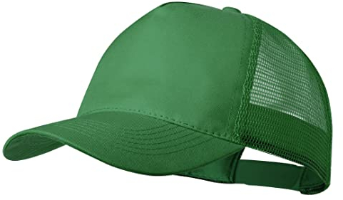 Gorra Trucker, Casual Cap, Gorra de Béisbol 5 Paneles con Malla en la Parte Trasera, Ajustable con Cierre de Plástico. Gorra Hombre Mujer Verano. (Verde)