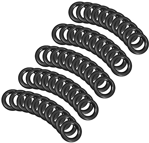QUARKZMAN Nitrile Gomma O-Ring 7mm x 4mm x 1,5mm Guarnizioni di Tenuta Anelli Rubinetti Rotondo Guarnizione Rondella per Rubinetto Idraulica Riparazione Sigillatura Connessione, 50 Pezzi