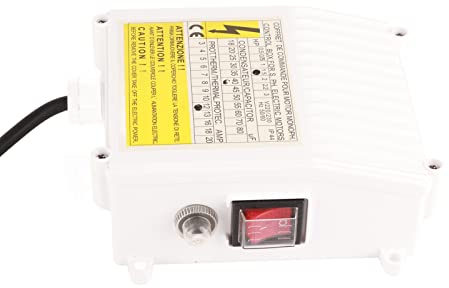 Scatola di Controllo della Pompa per Pozzi Profondi, Scatola di Controllo Esterna della Pompa Sommergibile Controller Interruttore Automatico di Protezione Termica (1100 W Spina