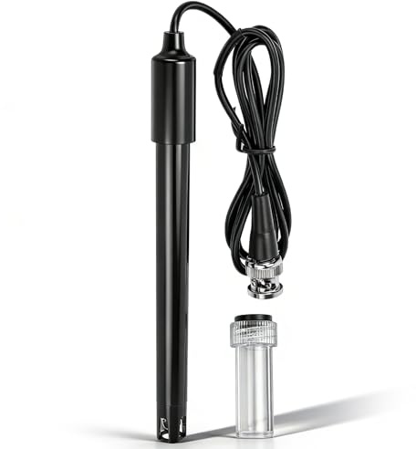 Candeon 0-14 Ph-sond, Ph-sensorsond Ph-elektrodesond Ph-monitorsondbyte Med 77 Cm Lång Kabel För Ph-monitor Ph-kontroller Ph-testare Ph Meter Ph Detect Acquisition Monitoring, BNC-kontakt