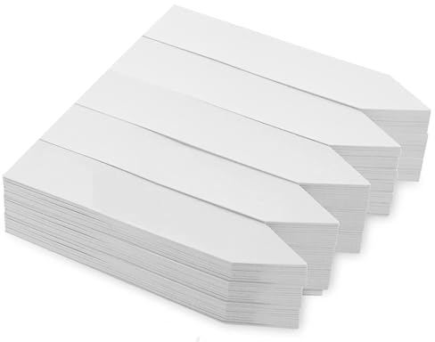 KOMUNJ Lot de 200 étiquettes en plastique pour plantes de jardin d'enfants, pots de jardin, étiquettes (10 x 2 cm)