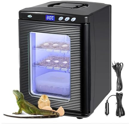 Reptilinkubator, Uppvärmning 5-60°C Inkubator för reptilägg, Endast värme, temperaturkontroll & digital LED och belysning, Scientific Lab Inkubator Kylning och uppvärmning av termostatlåda