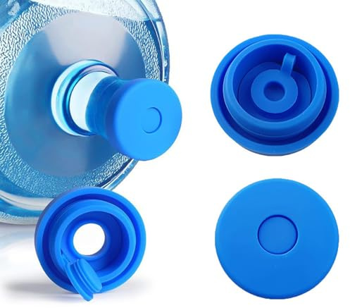 Tapa de repuesto para botella de agua, tapón de silicona para botella de agua, tapa de 3 y 5 galones, cubierta superior antisalpicaduras para cubo de agua