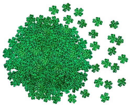 Oblique Unique Kleeblatt Konfetti Klee Grün Holo Hologram Geburtstag Silvester Feier Party Glück Geschenk Deko