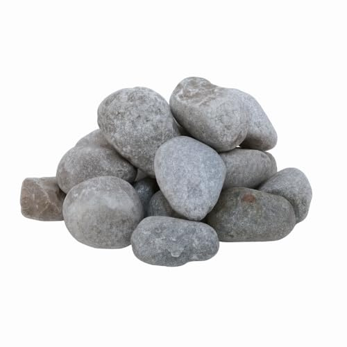 FORTUNATO Ciottoli Occhialino Grigi Decorativi per Esterni, Disponibili in Confezioni da 5 kg e 25 kg (Misura : 15/25, Formato : 5 kg)