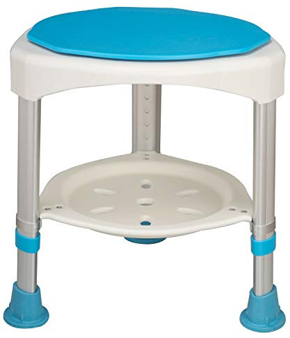 HENGMEI Tabouret de Douche pivotant à 360° Hauteur réglable Tabouret de Bain Tabouret de Douche Siège de Douche avec ventouses et Hauteur réglable, Modell B