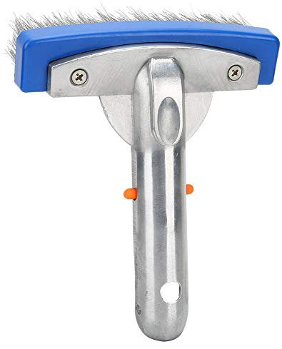 Sutinna Cepillo de Limpieza de Algas de Piscina de Alambre de Acero Inoxidable de 5 Pulgadas Cepillos de Pared de Piso de Escoba Cabeza