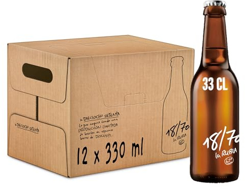18/70 La Rubia Cerveza Lager Especial Pack Botella, 12 x 33cl