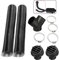 Diesel Heater Pipe, Btstil 75mm Car Heater Pipe Ducting Warm Air Vent Outlet Kits Y/T-Shaped Tee Telescopic Hose Warm Air Vent Outlet Kit 102114340000 (Y-Type Duct Connector(Mushroom))