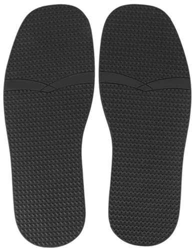Agatige Suelas Completas de Goma, un par de Zapatos de Cuero de Goma Natural, Zapatos Antideslizantes Resistentes al Desgaste, Suelas de Goma, reemplazo y reparación(Negro)