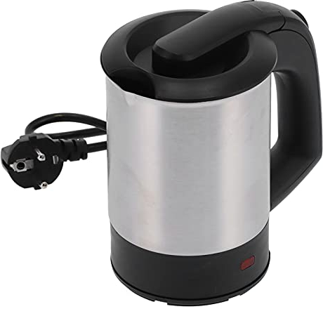 500-ml-Wasserkocher, Edelstahl-Wasserkocher, 1000-W-Heißwasserkocher, Tragbarer Reise-Wasserkochertopf, Automatische Abschaltung und Trockengehschutz