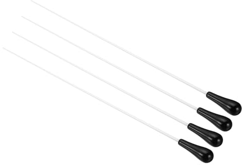 PATIKIL 38cm/15Inch Music Conductor Baton,4Pcs Orchestra Baton Resin Handle for Singing Leader Music Director Black
