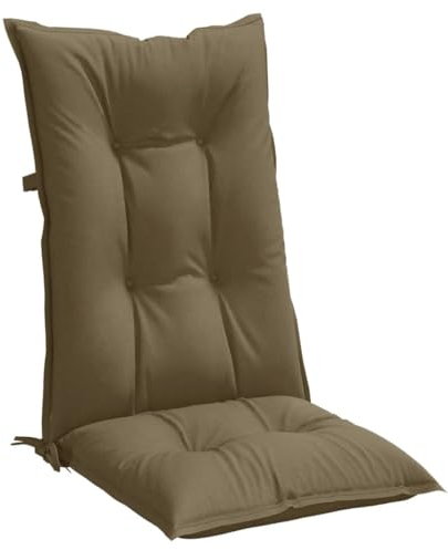 vidaXL Hochlehner-Auflagen 2 STK. Melange Taupe 120x50x7 cm Stoff