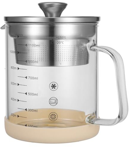 HOLIDYOYO Separatore Di Grassi Barattolo Per Grasso Da Cucina Contenitore Per Pancetta Con Colino Per Grasso