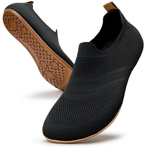 KOWAYI Pantoufles Pieds Nus pour Femme et Homme - Chaussons antidérapants fermés pour la Maison, 1340 Noir, 36/37 EU
