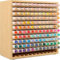 VexNook 144 Slots Bamboo Art Markers Storage Rack – Solid Wood Desk Organiser, Pen Organiser for Various Markers, Brushes, Pen & Pencils, No Assembly Required (without Corner Protectors)