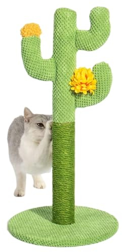 Gat in In Indiore Scrappaggio All'- Cactus Catto Cattore | Cactus Cat Graffer Single Post, Tavola Di Graffi Di Catti Di Cactus, Gatto per I Graffi Di Cactus per I Gatti Interni Gioca, Graffiaggio