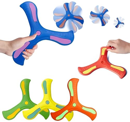 GXGM 5 Pièces Boomerang Enfant,Jeux Exterieur Enfant,Booma D'Extérieur Boomerang en EVA Souple,Sûr à Utiliser,Jeux d'extérieur Légers pour Débutants et Jeunes Lanceurs