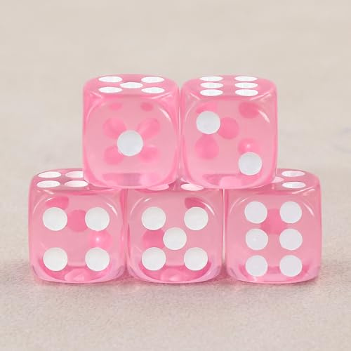 Epic Forge-Lot de 5 Dés 6 Faces- Rose Transparent