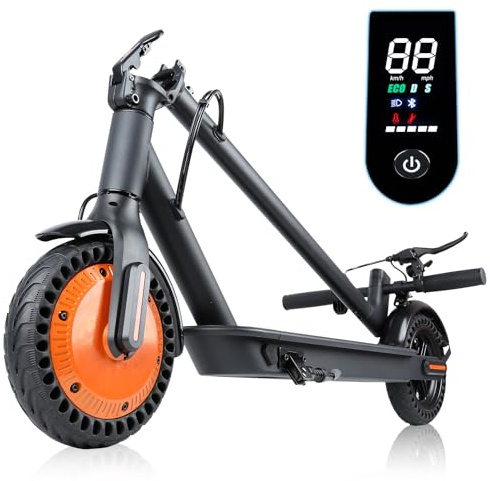 Trottinette Electrique - Vitesse Maximale 25 KM/H, 250W-500W, Pneus Solides 8.5'', Batterie 7,5AH, Autonomie 25-30KM, Double Frein, APP, Charge Max 120 KG (500W-36v/5.2ah)