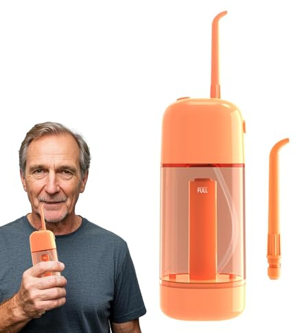 Idropulsore per denti, Irrigatore orale impermeabile, con dispositivo per filo interdentale elettrico per uso domestico, Pulizia profonda di gengive e placca, Strumento portatile per l'igiene dentale,