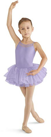 Bloch Dance Girls Mirella Girl's Cord Mesh Cami Tutu Dress, Lilac, 8-10