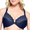Glamorise Wonderwire-Vorderverschluss-T-Rücken-BH NR. 1271Blau,75G