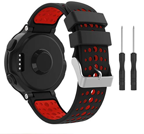 TOPsic Forerunner 235 Correa, Reemplazo Suave Silicona Watch Band Deportiva Accessorios de Reloj Pulsera Ajustable Correa para Forerunner 235/220/230/620/630/735 Correas