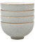 Denby - Elements Light Grey Rice Bowls Set of 4 - Dishwasher Microwave Safe Crockery 480ml 13cm - Pale Grey, White Ceramic Stoneware Tableware - Chip & Crack Resistant Soup Bowls