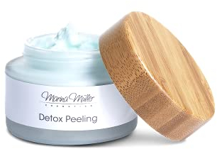 Detox Peeling Gesichtspeeling für schonend und sanfte schälung der Haut. Mit Meeresquarz mit Vitamin C & E, Rizinusöl, & Spurenelemente, tiefengründliche sanfte Reinigung der Haut