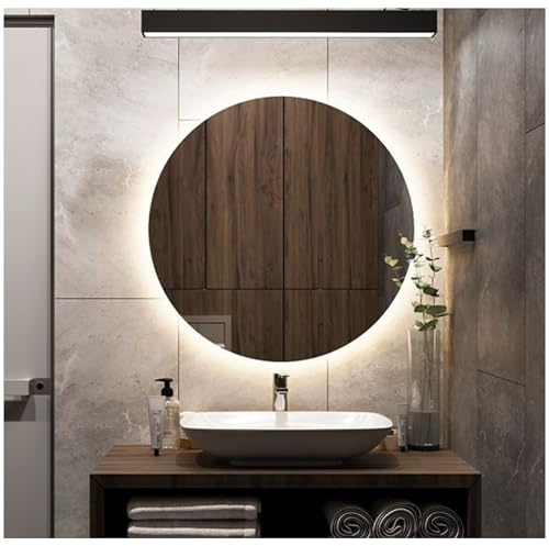 STYLE GLASS Specchio Rotondo Retroilluminato 80 cm GIANT, Specchio Bagno Led Retroilluminato 4000K Made in Italy, Specchiera Bagno