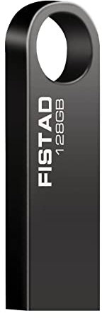 Memoria USB de 128 GB Memoria Flash USB 2.0 Portátil Mini Impermeable 128 GB Pendrive con Carcasa de Metal para PC/Tableta (Gris)