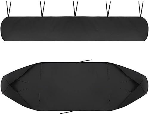 Markisen-Schutzhülle für Markisen, Sonnensegel UV Regen Wasserdicht schneefest mit Schnur Wandmarkise Abdeckplane, für Mobile Markise, Lagerung im Winter, Garten und Terrasse (4.5M, Schwarz)