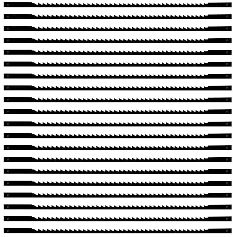 VooGenzek 20 Pièces Lames de Scie à Chantourner, 10 dents Accessoires de Scie a Chantourner Acier, Lames de Scie en Acier Carbone pour Bois, Plastique, Mousse, Métaux mous