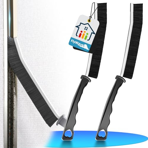 FlyWave Cepillo para Juntas 2 Piezas, Aleación Con Mango, Adecuado para Esquinas, Rendijas y Baños, Azulejos