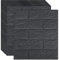 Peel and Stick Foam Stone Wall Panels Self-Adhesive 3D Faux Brick Wallpaper Removable Paintable Waterproof Marble Brick Paneling for Kitchen, Bedroom Decoration (12 Pack, Black)