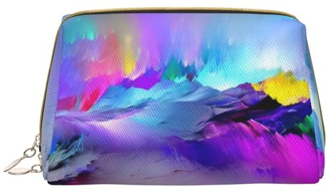 CRJSYCBYB Kulturbeutel, Motiv: Nordlichter, bedruckt, tragbar, Reise-Kosmetiktasche, Clutch-Tasche, Gemälde von Nordlichtern, Einheitsgröße